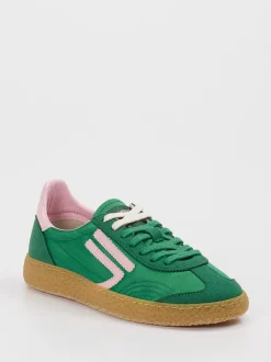 Puraai – Retro-Sneaker aus Velour/Textil in Grün