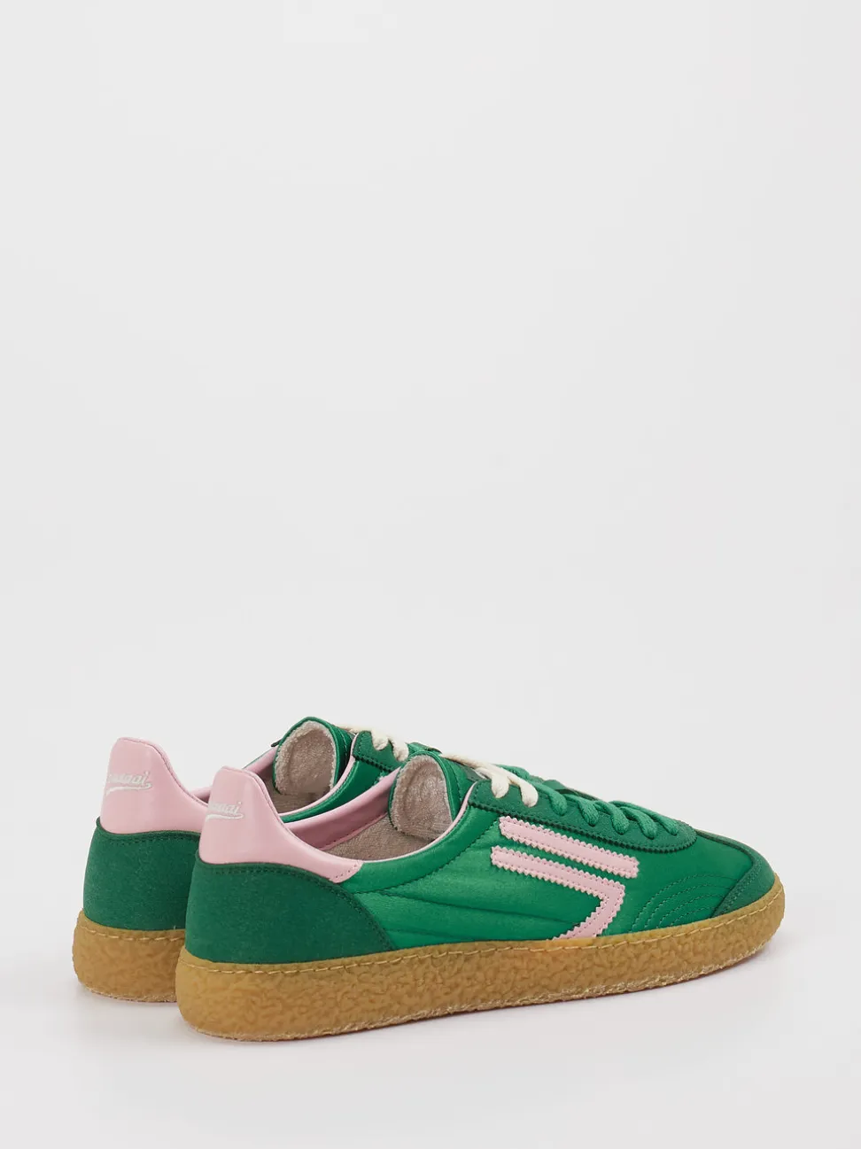 Puraai – Retro-Sneaker aus Velour/Textil in Grün