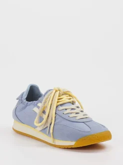 Puraai – Sneaker aus Velour und Textil Hellblau