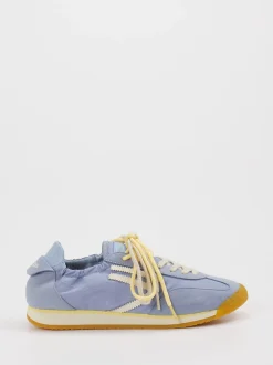 Puraai – Sneaker aus Velour und Textil Hellblau