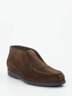 Quarvif – Ankle Slipper aus Veloursleder schokobraun