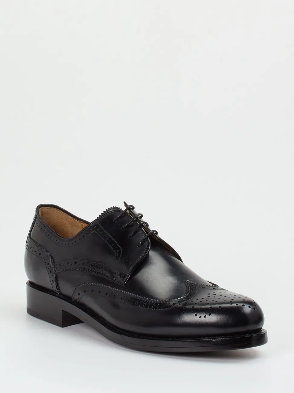Quarvif – Brogue-Schnürschuh aus Kalbleder Schwarz