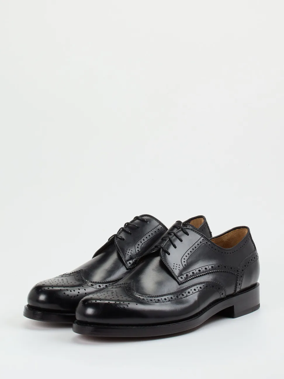 Quarvif – Brogue-Schnürschuh aus Kalbleder Schwarz