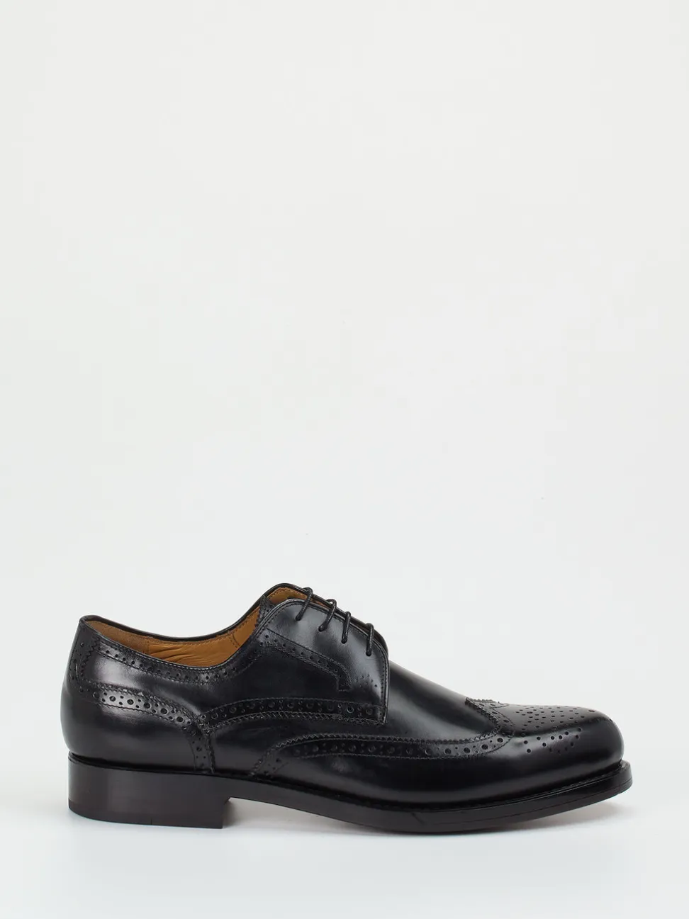 Quarvif – Brogue-Schnürschuh aus Kalbleder Schwarz
