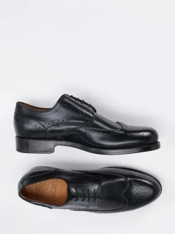 Quarvif – Brogue-Schnürschuh aus Kalbleder Schwarz