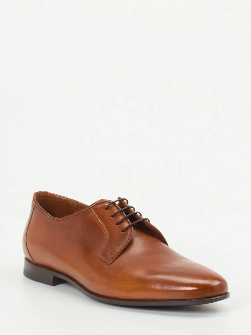 Quarvif – Derby-Schnürschuh aus Glattleder Cognac