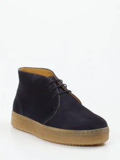 Quarvif – Desert Boots aus Veloursleder dunkelblau