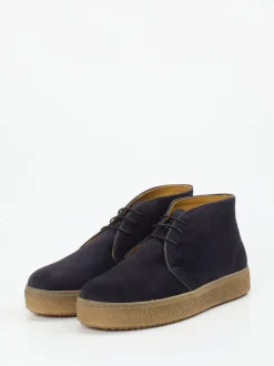 Quarvif – Desert Boots aus Veloursleder dunkelblau