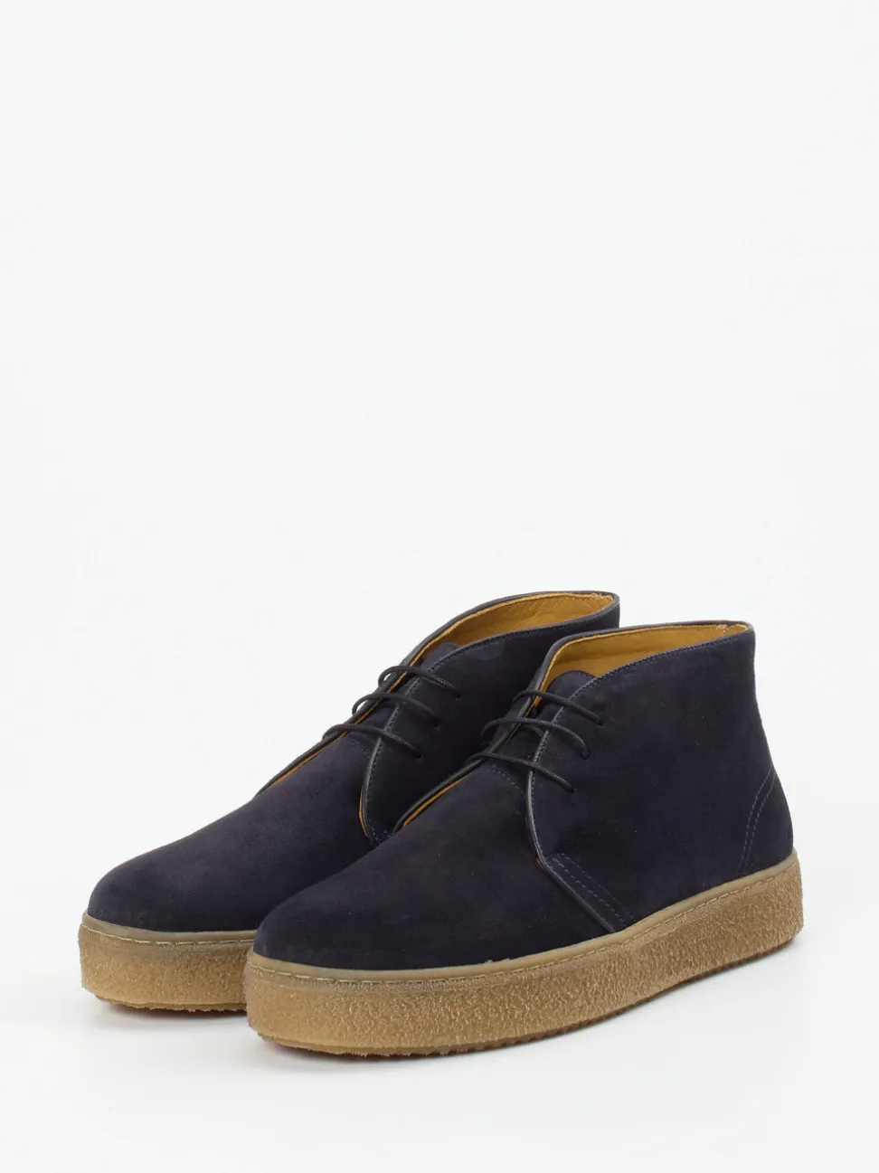 Quarvif – Desert Boots aus Veloursleder dunkelblau