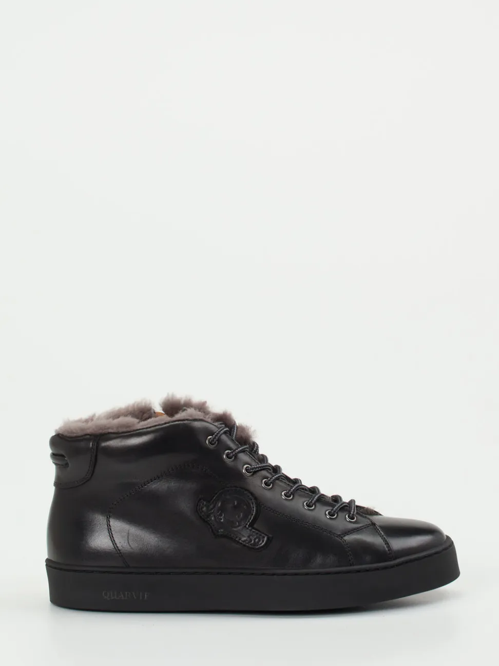 Quarvif – High-Top-Sneaker aus Kalbleder schwarz