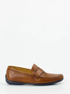 Quarvif – Loafer aus Elchleder cognacfarben