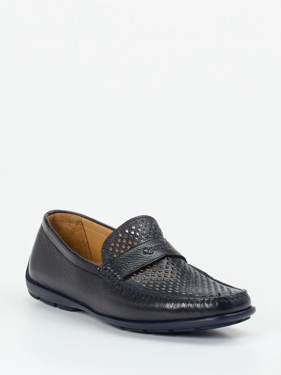 Quarvif – Loafer aus geprägtem Leder in Blau