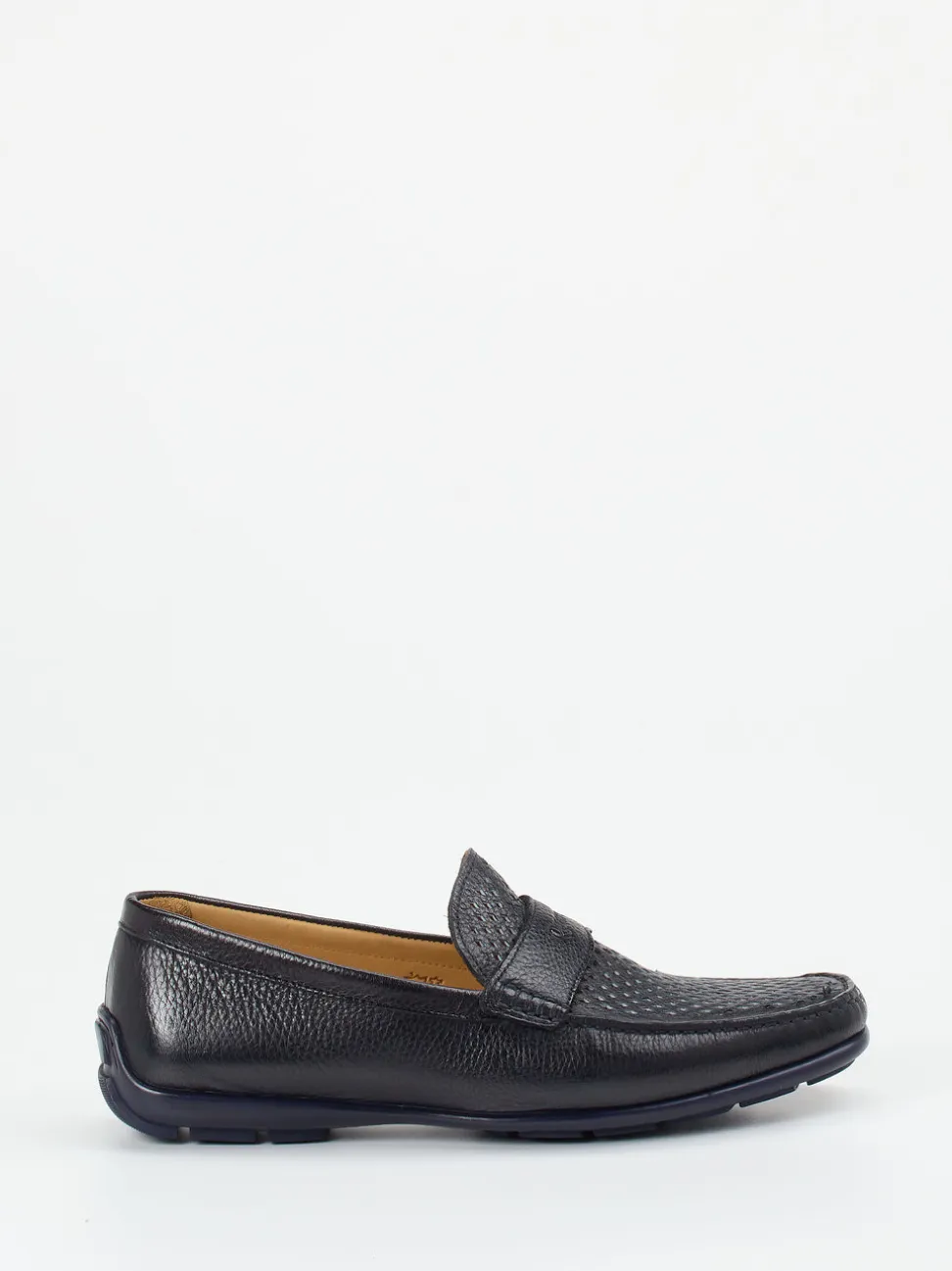 Quarvif – Loafer aus geprägtem Leder in Blau