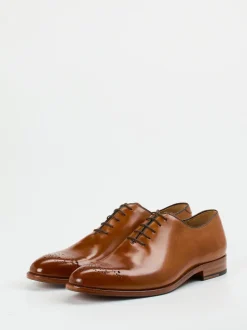 Quarvif – Oxford aus Kalbleder in Cognacbraun