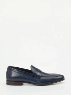 Quarvif – Penny Loafer aus Pferdeleder Nachtblau