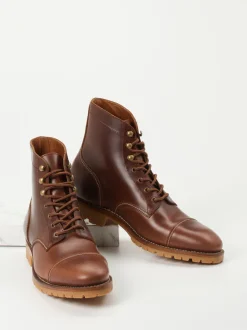 Quarvif – Schnürboots aus Kalbleder in Braun