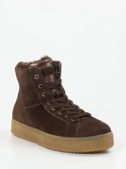 Quarvif – Schnürboots aus Veloursleder dunkelbraun