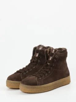 Quarvif – Schnürboots aus Veloursleder dunkelbraun