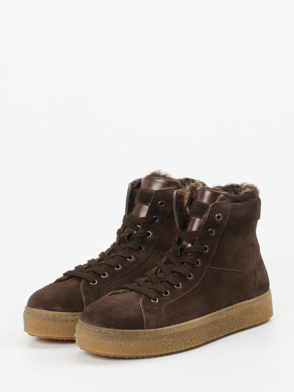 Quarvif – Schnürboots aus Veloursleder dunkelbraun