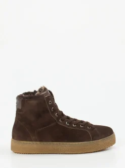 Quarvif – Schnürboots aus Veloursleder dunkelbraun