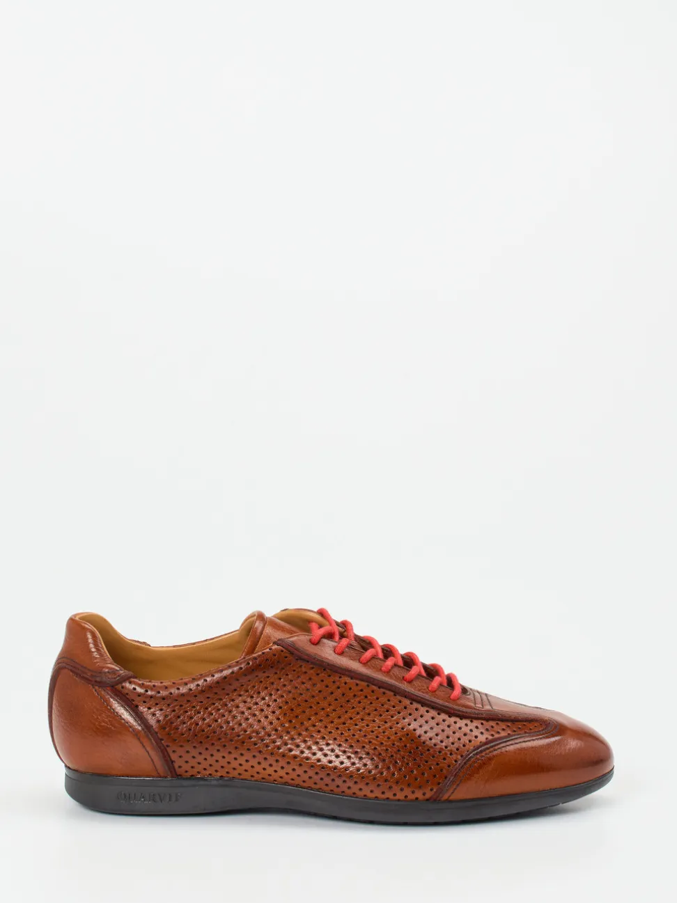 Quarvif – Schnürschuh aus Hirschleder cognacbraun