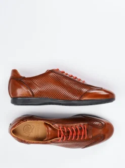 Quarvif – Schnürschuh aus Hirschleder cognacbraun