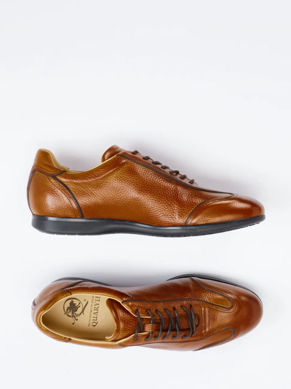Quarvif – Schnürschuh aus Hirschleder cognacbraun