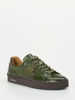 Quarvif – Sneaker aus Kalbleder Olivgrün