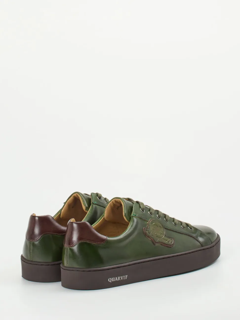 Quarvif – Sneaker aus Kalbleder Olivgrün