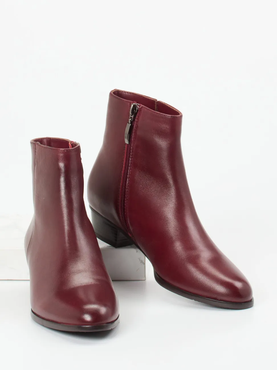 Ralph Harrison – Ankle Boots aus Lammleder Bordeaux