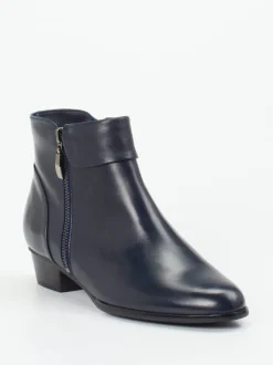 Ralph Harrison – Ankle Boots aus Lammleder Dunkelblau