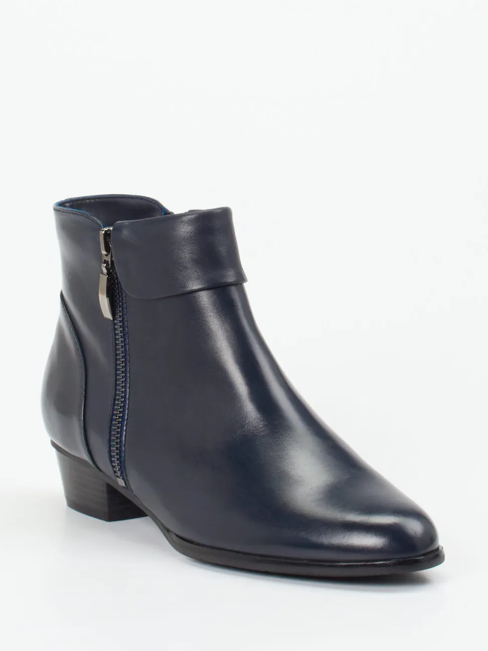 Ralph Harrison – Ankle Boots aus Lammleder Dunkelblau