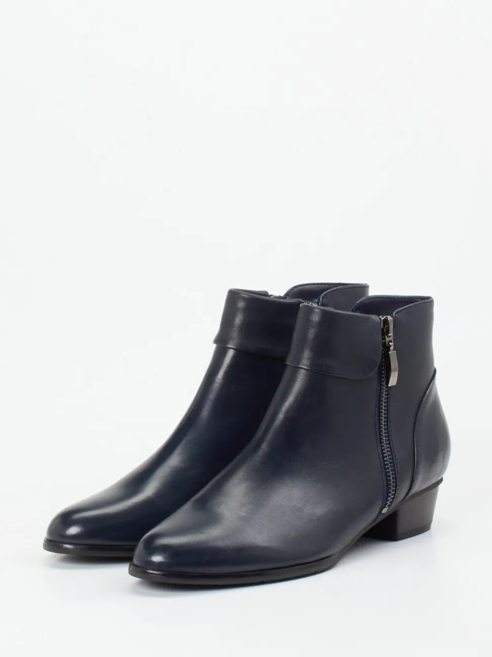 Ralph Harrison – Ankle Boots aus Lammleder Dunkelblau