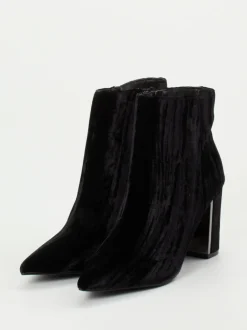 Ralph Harrison – Ankle Boots aus Samt-Textil Schwarz