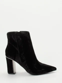 Ralph Harrison – Ankle Boots aus Samt-Textil Schwarz