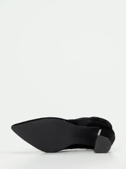 Ralph Harrison – Ankle Boots aus Samt-Textil Schwarz