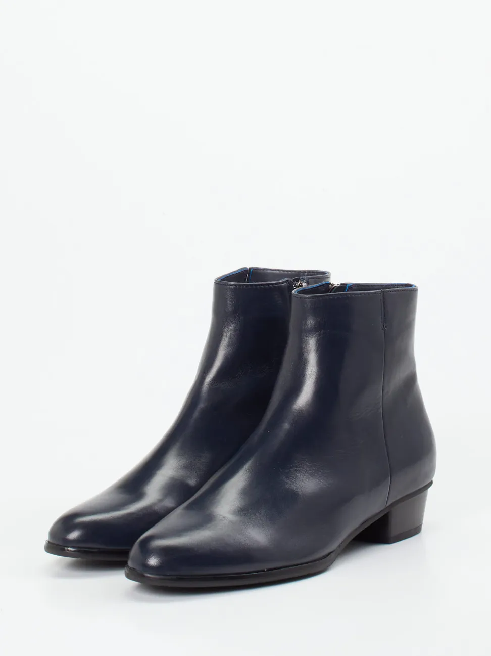 Ralph Harrison – Ankle Boots aus Lammleder Dunkelblau