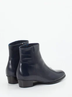 Ralph Harrison – Ankle Boots aus Lammleder Dunkelblau
