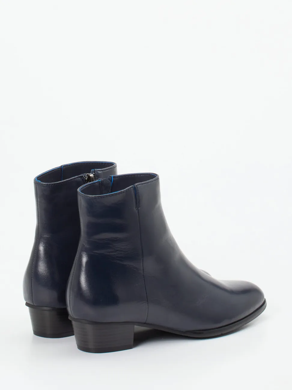 Ralph Harrison – Ankle Boots aus Lammleder Dunkelblau