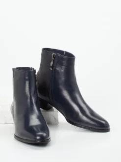 Ralph Harrison – Ankle Boots aus Lammleder Dunkelblau