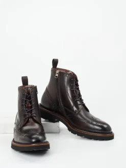 Ralph Harrison – Brogue-Boots aus Kalbleder dunkelbraun