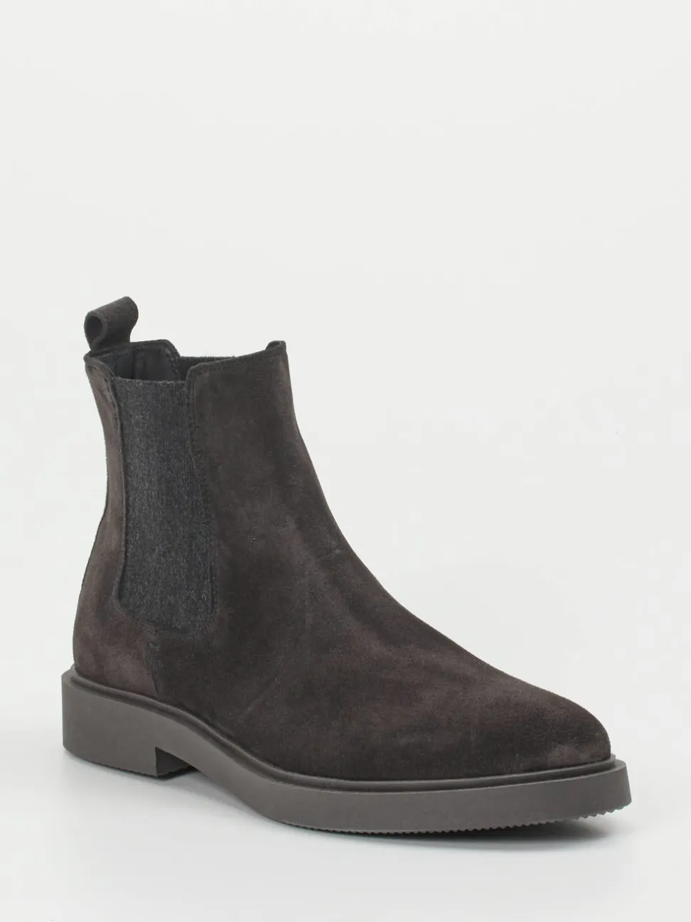 Ralph Harrison – Chelsea Boots aus Veloursleder grau