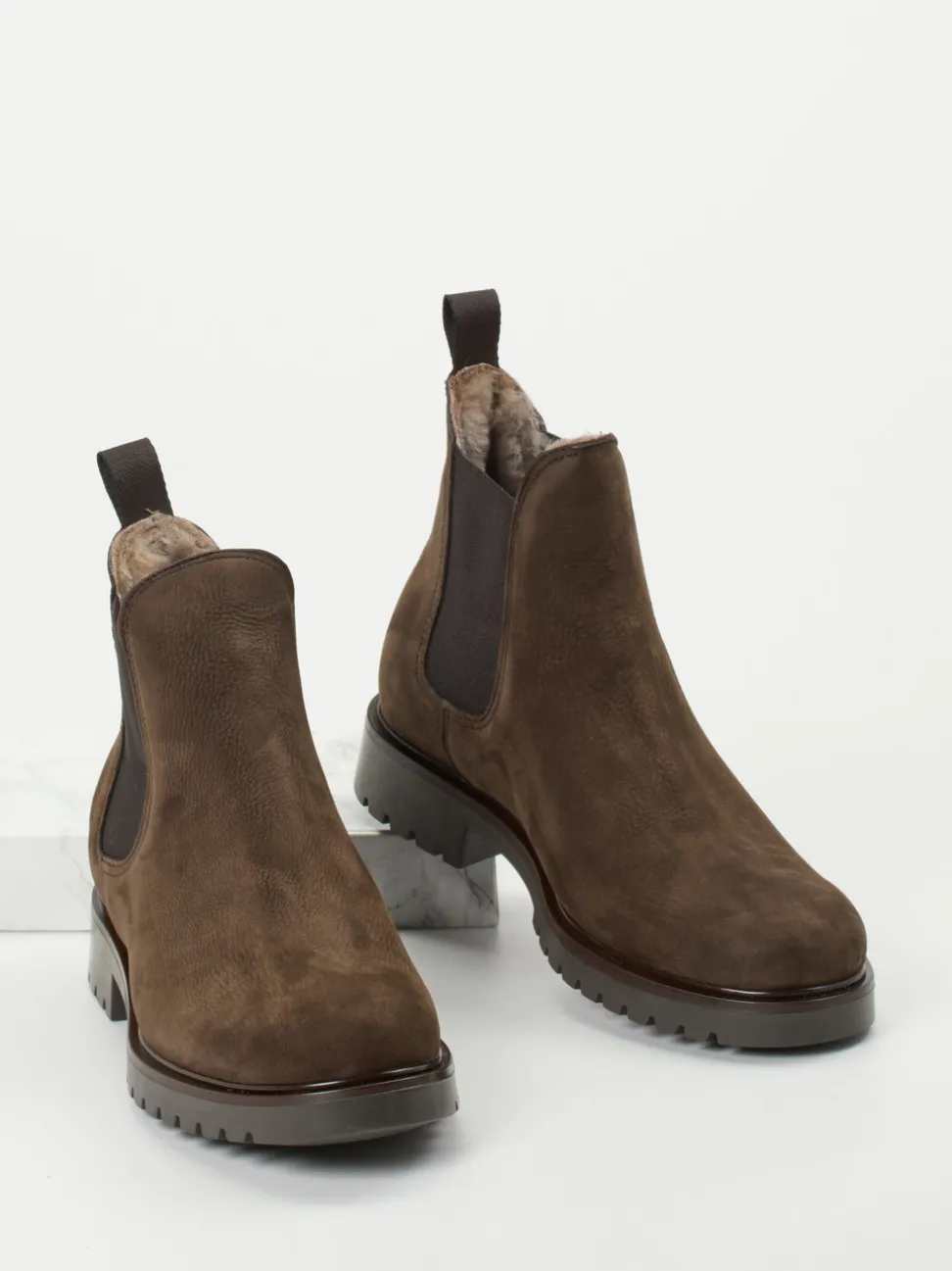 Ralph Harrison – Chelsea Boots aus Nubukleder braun
