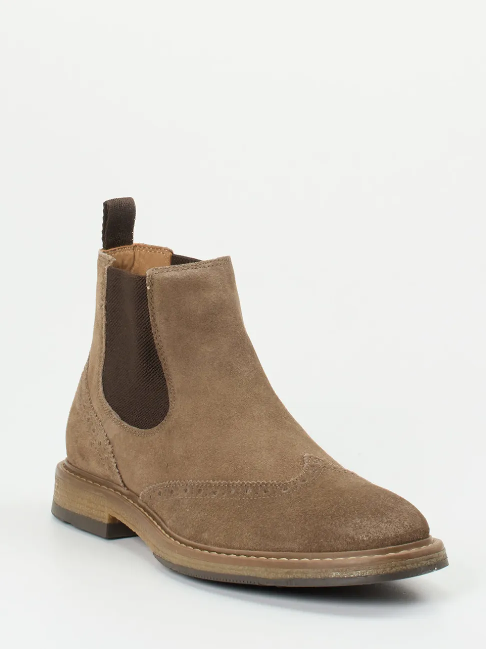 Ralph Harrison – Chelsea Boots aus Veloursleder braun