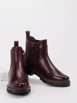 Ralph Harrison – Chelsea Boots aus Lammleder Bordeaux