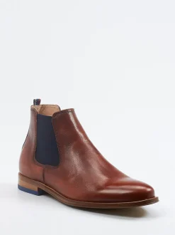 Ralph Harrison – Chelsea Boots aus Fettleder Cognac