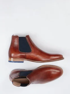 Ralph Harrison – Chelsea Boots aus Fettleder Cognac