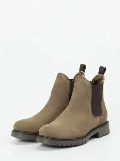 Ralph Harrison – Chelsea Boots aus Nubukleder taupe