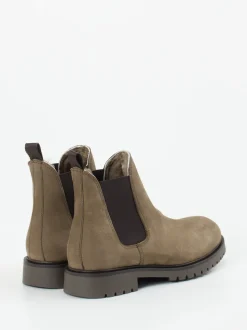 Ralph Harrison – Chelsea Boots aus Nubukleder taupe
