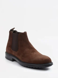 Ralph Harrison – Chelsea Boots aus Veloursleder braun